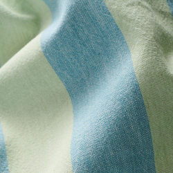 Viskestykke "Linus" - lysegr�nne/bl� brede striber