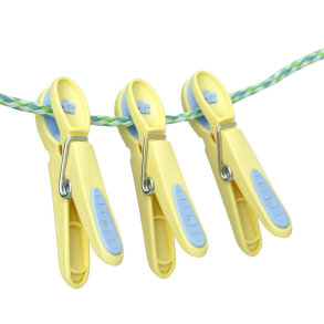 T�jklemme - Gul med bl� blomst