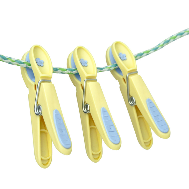 T�jklemme - Gul med bl� blomst