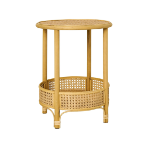 Sidebord rattan - Rund � 39,5 cm.