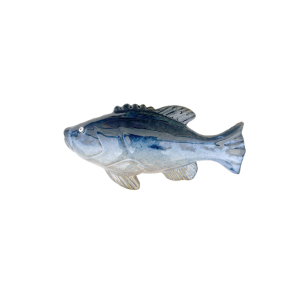 Vgfisk i keramik - Bl