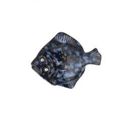 Skrubbe i keramik 14 cm. - Sort