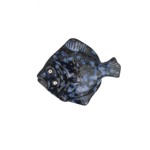 Skrubbe i keramik 14 cm. - Sort