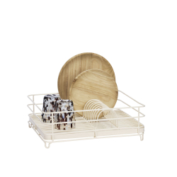 Opvaskestativ i metal - cremehvid