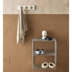 Knagerkke "Edgy" 3 - Mat hvid