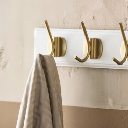 Knagerkke "Edgy" 3 - Mat hvid