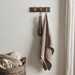 Knagerkke "Edgy" 3 - Mat brun