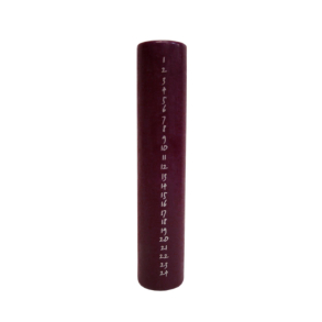 Kalenderlys med s�lvtal - plum