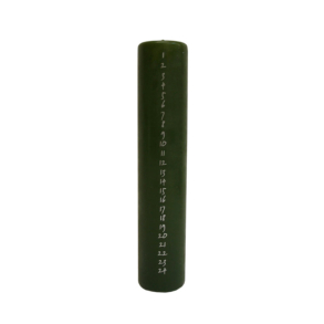 Kalenderlys med s�lvtal - olive