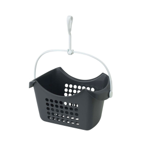 Klemmekurv - M�rkegr� med hvid hank