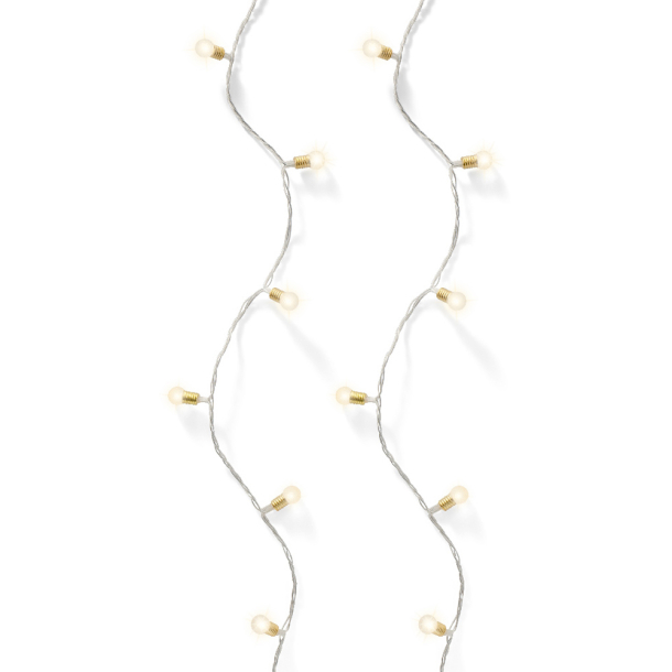 Lyskde "Vintage lights" rund - klar