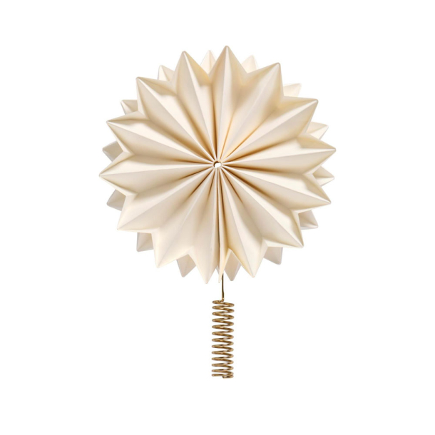 Topstjerne af papir "Stella"- creme