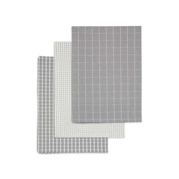 S�t med 3 viskestykker - Grey
