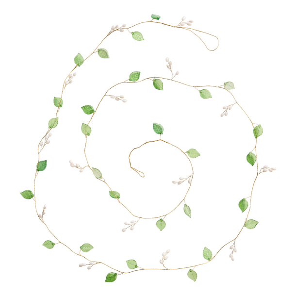 Ranke af metal med grnne blade