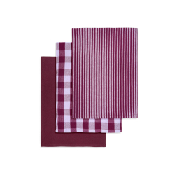 S�t med 3 viskestykker - Plum/lavender