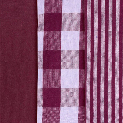 S�t med 3 viskestykker - Plum/lavender