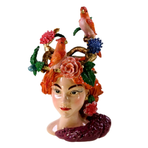 Vase - ''Lady with parrots''