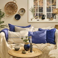 Pudebetr�k h�r 50x50 cm - indigo