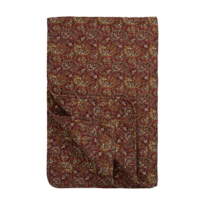 Quilt - M�rkrosa, gr� og gr�nt paisleym�nster