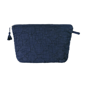 Quiltet toilettaske - indigo