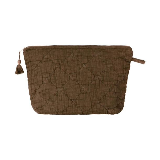 Quiltet toilettaske - chocolate