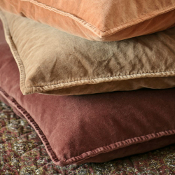 Pudebetr�k velour 50x50 cm. - dusty plum