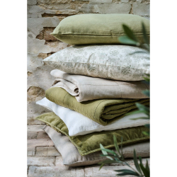 Pudebetrk velour 50x50 cm. - urtegrn