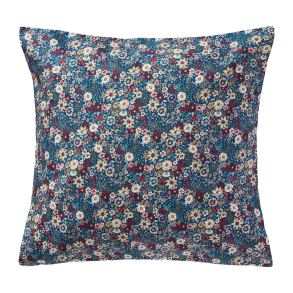 Pudebetr�k 60x60 cm. - m/off white, r�de, bl� og rosa blomster