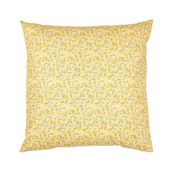 Pudebetrk 60x60 cm. - Gul med blomster