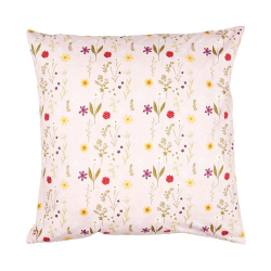 Pudebetrk 60x60 cm. - rosa med havens blomster