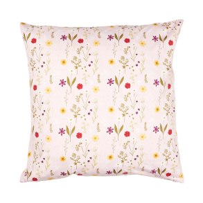 Pudebetrk 60x60 cm. - rosa med havens blomster