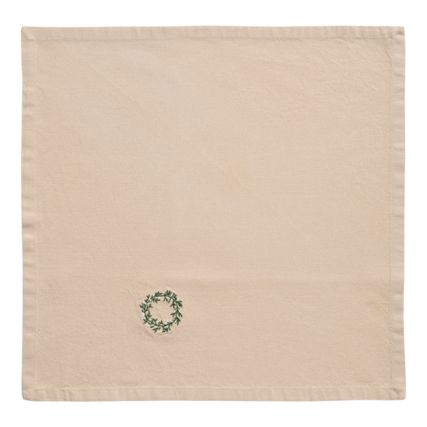 Stofserviet "Tradition" - krans m. hvide br