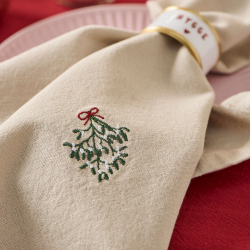 Stofserviet "Tradition" - mistelten