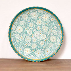 Rundt fad ''Florencia'' - tyrkis