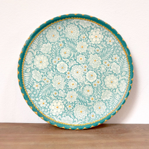 Rundt fad ''Florencia'' - tyrkis