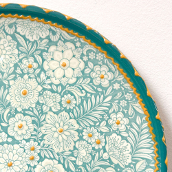 Rundt fad ''Florencia'' - tyrkis