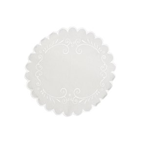 Brdserviet broderet - rund