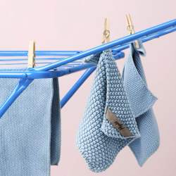 Strikkede karklude - mange farver