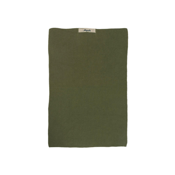 Strikket h�ndkl�de - Olive
