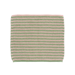 Strikket karklud - rosa/st�vgr�n