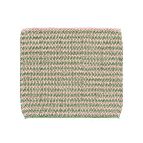 Strikket karklud - rosa/st�vgr�n