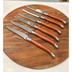Grillknive "Laguiole" 6 stk. - Terrakotta
