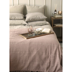 Sengetppe malva/creme