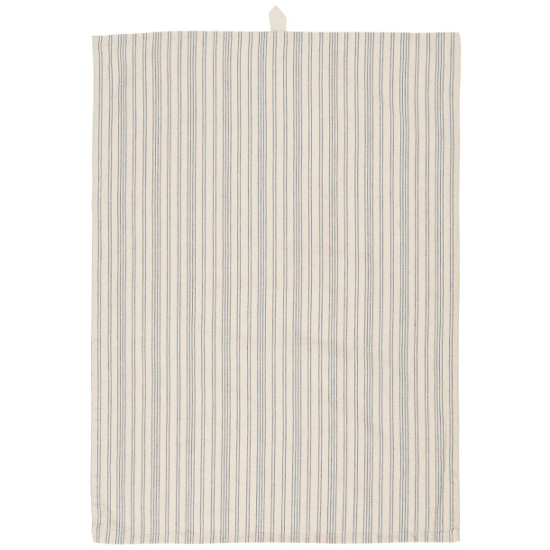 Viskestykke "Kasper" - natur m. bl� striber