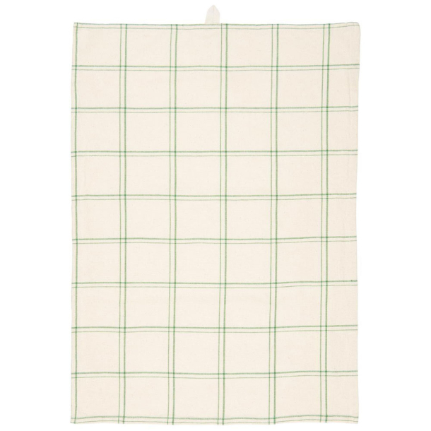 Viskestykke "Eskild" - natur m. gr�nne tern