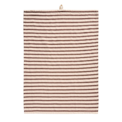Viskestykke "Eske" - brede brune striber