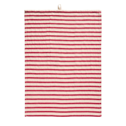 Viskestykke "Eske" - brede rde striber