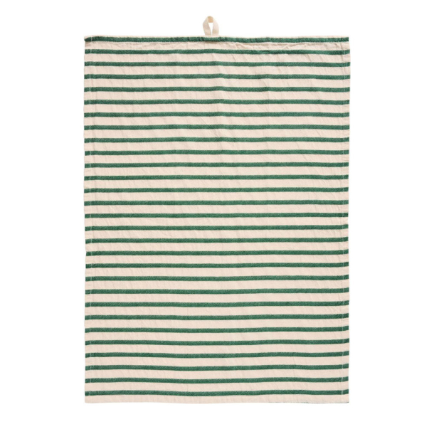 Viskestykke "Eske" - brede grnne striber