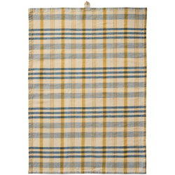 Viskestykke "Mikkel" - natur m. bl�/sennepsgule striber