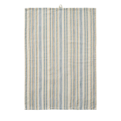 Viskestykke "Celine" - Bl/beige indvvet mnster